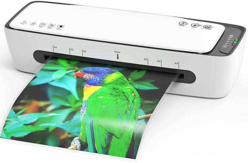 Qfun Laminator Machine with Laminating Sheets A4 Portable Thermal Lamination 9-Inch Laminate for Personal Office School Home Use, 6 in 1 Laminater Quick Warm Up Never Jam - Image 1